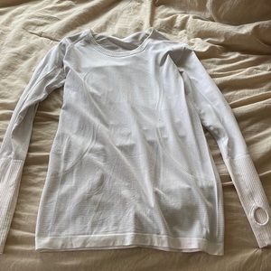 Lululemon womens swiftly tech long sleeve shirt, white